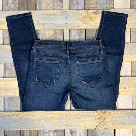 EUC ✵☽Free People☾✵ Low Rise Stretchy Denim Ankle Dark Blue Jeans | 28 Small 6 - Picture 10 of 16